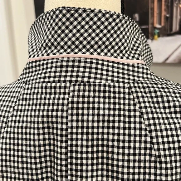 Talbots Gingham Patterned One Button Blazer - Picture 7 of 10